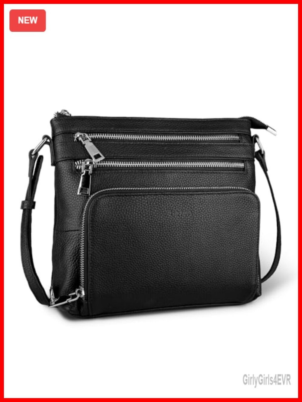 Genuine Leather Crossbody Bag with RFID Wallet Anti-Theft Travel